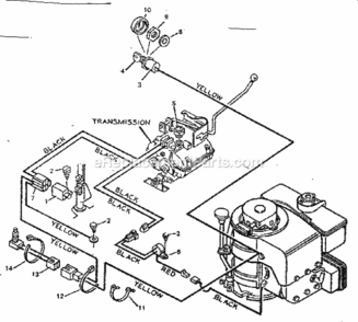 Page A Diagram and Parts List for 502254120  Craftsman Lawn Tractor