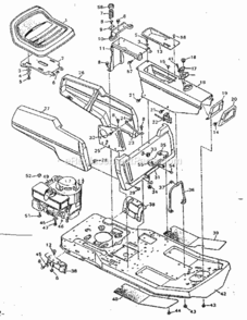 Page B Diagram and Parts List for 502254120  Craftsman Lawn Tractor