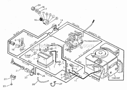 Page A Diagram and Parts List for 502254133  Craftsman Lawn Tractor