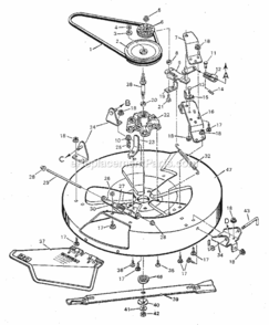 Page F Diagram and Parts List for 502254133  Craftsman Lawn Tractor