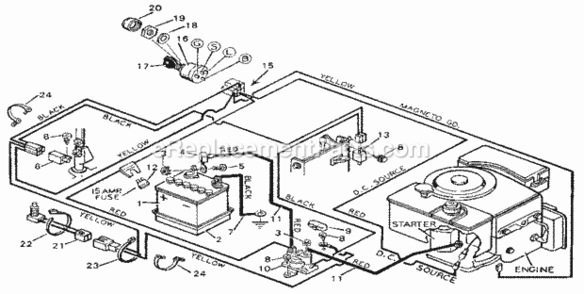 Page A Diagram and Parts List for 502254141  Craftsman Lawn Tractor