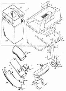 Part Location Diagram of 054519MA Murray Chute Ext. Assembly
