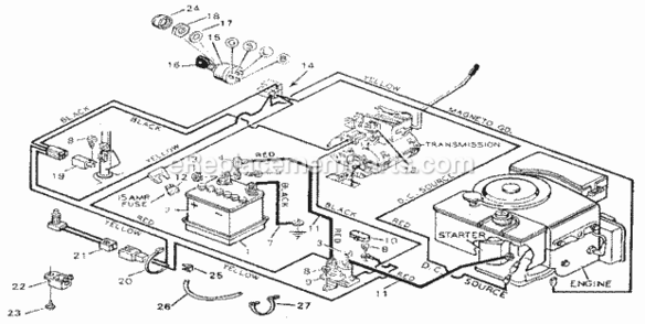 Part Location Diagram of 250X21 Craftsman Wire Harness