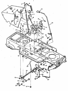 Page E Diagram and Parts List for 502254211  Craftsman Lawn Tractor