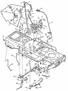 Page F Diagram and Parts List for 502254261  Craftsman Lawn Tractor