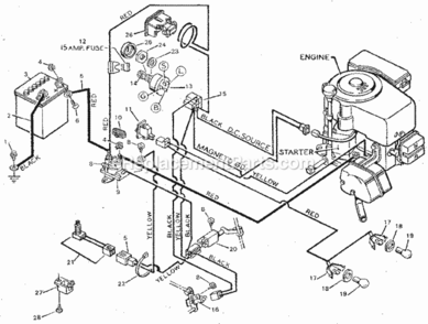 Part Location Diagram of 250X1 Craftsman Wiring