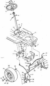 Page C Diagram and Parts List for 502254280  Craftsman Lawn Tractor