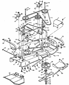 Page F Diagram and Parts List for 502254280  Craftsman Lawn Tractor