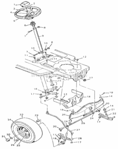 Page C Diagram and Parts List for 502254281  Craftsman Lawn Tractor