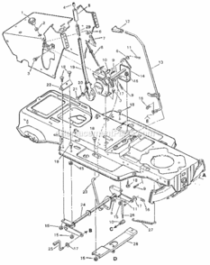 Page E Diagram and Parts List for 502254281  Craftsman Lawn Tractor