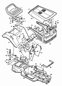 Page B Diagram and Parts List for 502254290  Craftsman Lawn Tractor