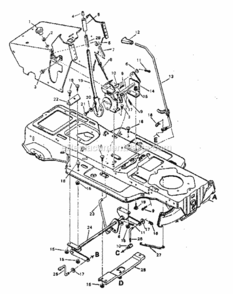 Page E Diagram and Parts List for 502254290  Craftsman Lawn Tractor
