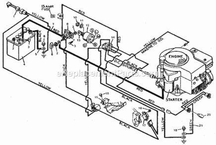 Page F Diagram and Parts List for 502254380  Craftsman Lawn Tractor