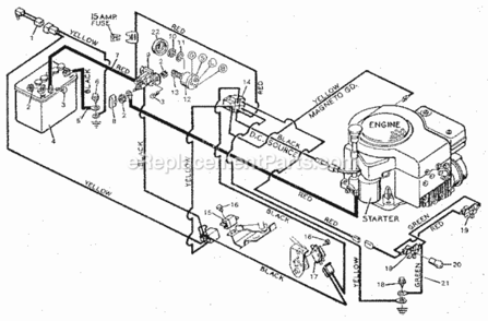 Page F Diagram and Parts List for 502254980  Craftsman Lawn Tractor