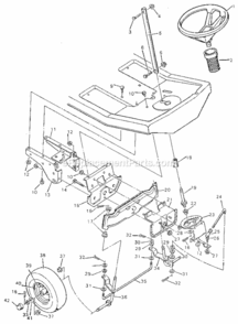 Page C Diagram and Parts List for 502255010  Craftsman Lawn Tractor