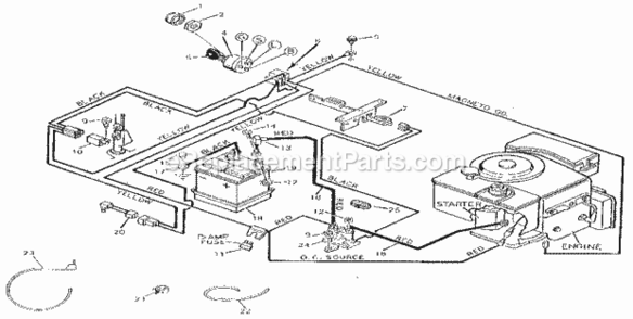Page F Diagram and Parts List for 502255011  Craftsman Lawn Tractor