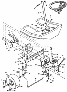 Page C Diagram and Parts List for 502255031  Craftsman Lawn Tractor