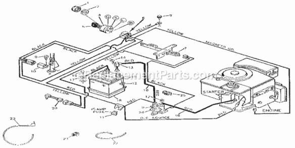 Page F Diagram and Parts List for 502255060  Craftsman Lawn Tractor