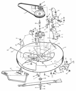 Page E Diagram and Parts List for 502255091  Craftsman Lawn Tractor