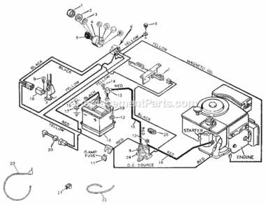 Page F Diagram and Parts List for 502255091  Craftsman Lawn Tractor