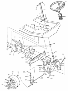 Page C Diagram and Parts List for 502255092  Craftsman Lawn Tractor