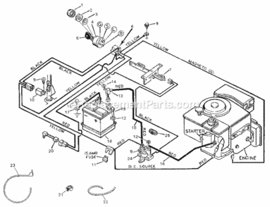 Page F Diagram and Parts List for 502255092  Craftsman Lawn Tractor