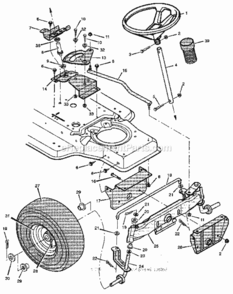 Page C Diagram and Parts List for 502255110  Craftsman Lawn Tractor
