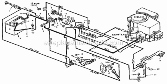 Page G Diagram and Parts List for 502255110  Craftsman Lawn Tractor