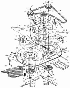 Page F Diagram and Parts List for 502255111  Craftsman Lawn Tractor