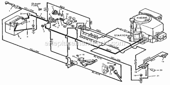 Page G Diagram and Parts List for 502255111  Craftsman Lawn Tractor