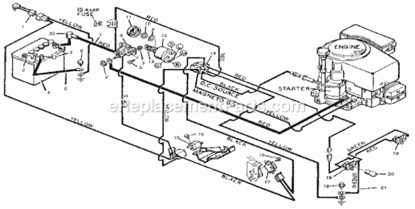 Page G Diagram and Parts List for 502255112  Craftsman Lawn Tractor