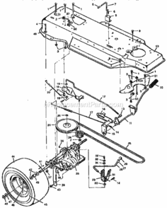 Page B Diagram and Parts List for 502255120  Craftsman Lawn Tractor