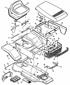 Page A Diagram and Parts List for 502255121  Craftsman Lawn Tractor