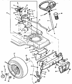 Page C Diagram and Parts List for 502255121  Craftsman Lawn Tractor