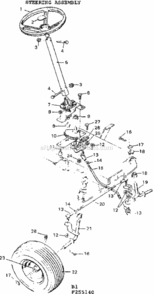 Page B Diagram and Parts List for 502255140  Craftsman Lawn Tractor