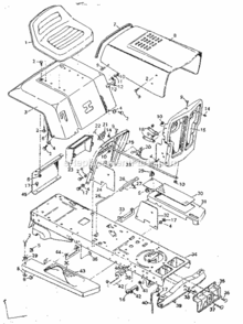 Page B Diagram and Parts List for 502255141  Craftsman Lawn Tractor