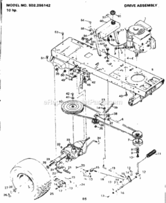 Page D Diagram and Parts List for 502255142  Craftsman Lawn Tractor