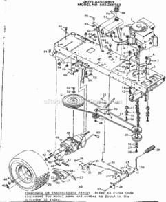 Page B Diagram and Parts List for 502255143  Craftsman Lawn Tractor