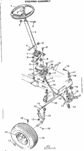 Page C Diagram and Parts List for 502255143  Craftsman Lawn Tractor