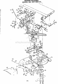 Page E Diagram and Parts List for 502255143  Craftsman Lawn Tractor