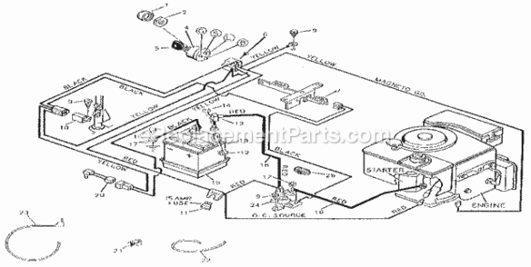 Page F Diagram and Parts List for 502255170  Craftsman Lawn Tractor