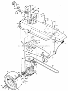 Page B Diagram and Parts List for 502255180  Craftsman Lawn Tractor