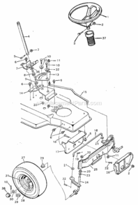 Page C Diagram and Parts List for 502255180  Craftsman Lawn Tractor