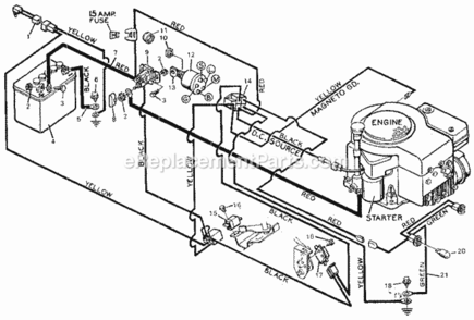 Page F Diagram and Parts List for 502255180  Craftsman Lawn Tractor