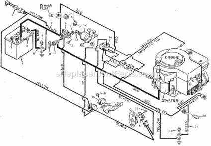 Page F Diagram and Parts List for 502255192  Craftsman Lawn Tractor