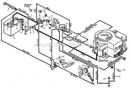 Part Location Diagram of 091846MA Briggs and Stratton KEY SWITCH