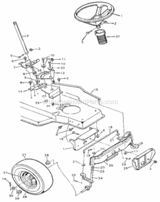 Page C Diagram and Parts List for 502255530  Craftsman Lawn Tractor