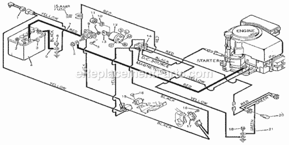 Page F Diagram and Parts List for 502255530  Craftsman Lawn Tractor