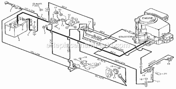 Page F Diagram and Parts List for 502255531  Craftsman Lawn Tractor