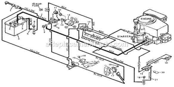 Page F Diagram and Parts List for 502255532  Craftsman Lawn Tractor